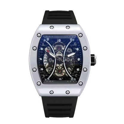 Men'S Watch Light Luxury Brand Wine Barrel Dial Fashionable Night Glow Sports Watch Calendar Clock Reloj L146